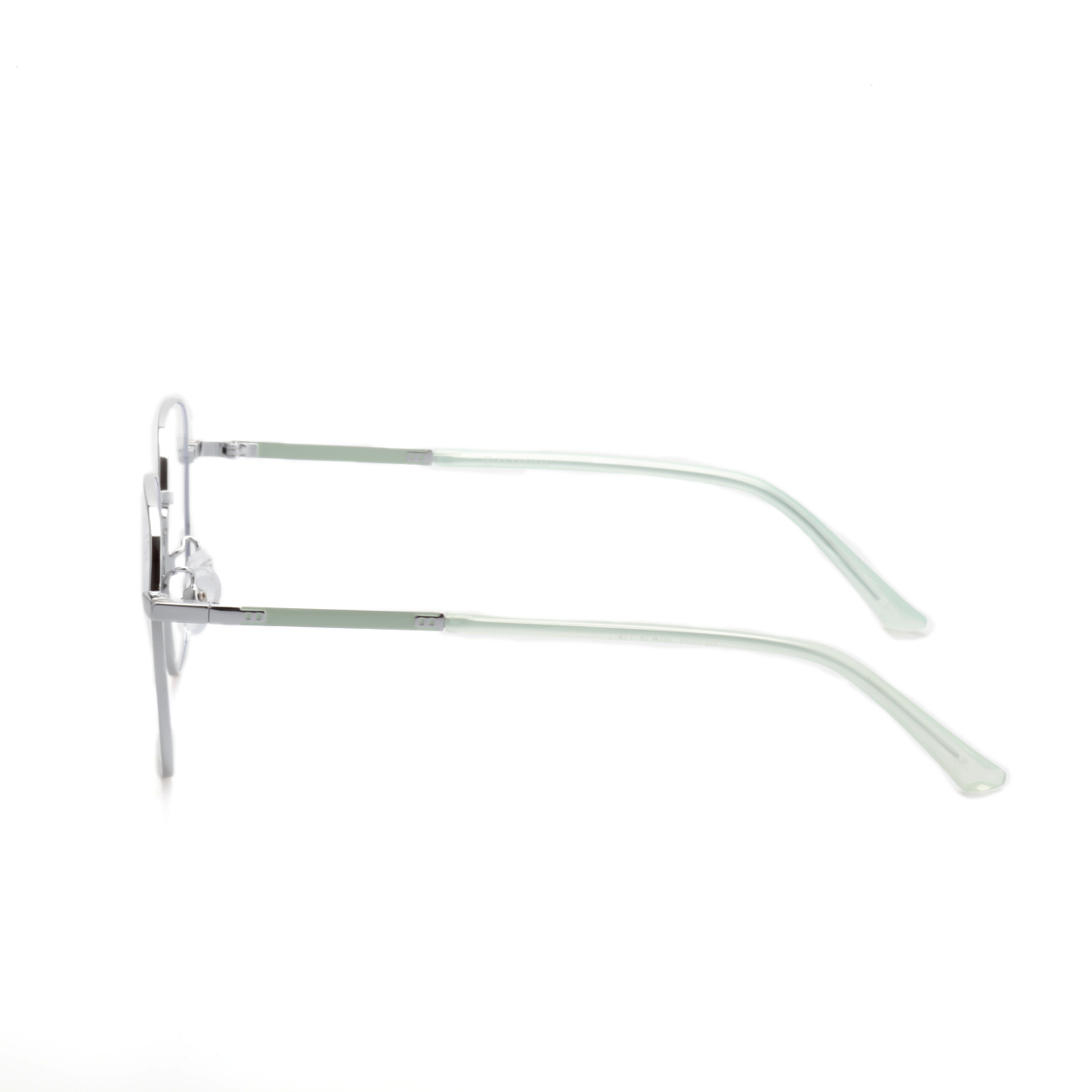 O'S OPTICAL Switch Pale Celadon Metal Square Clip-on Sunglasses