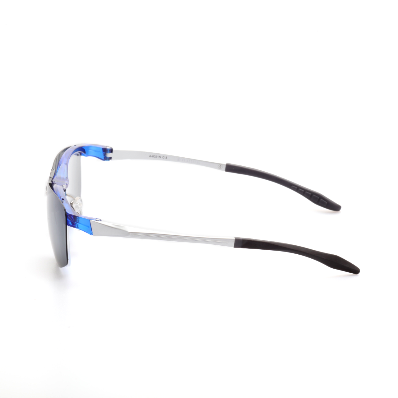 O'S OPTICAL Shift Grey Blue Acetate Browline Clip-on Sunglasses