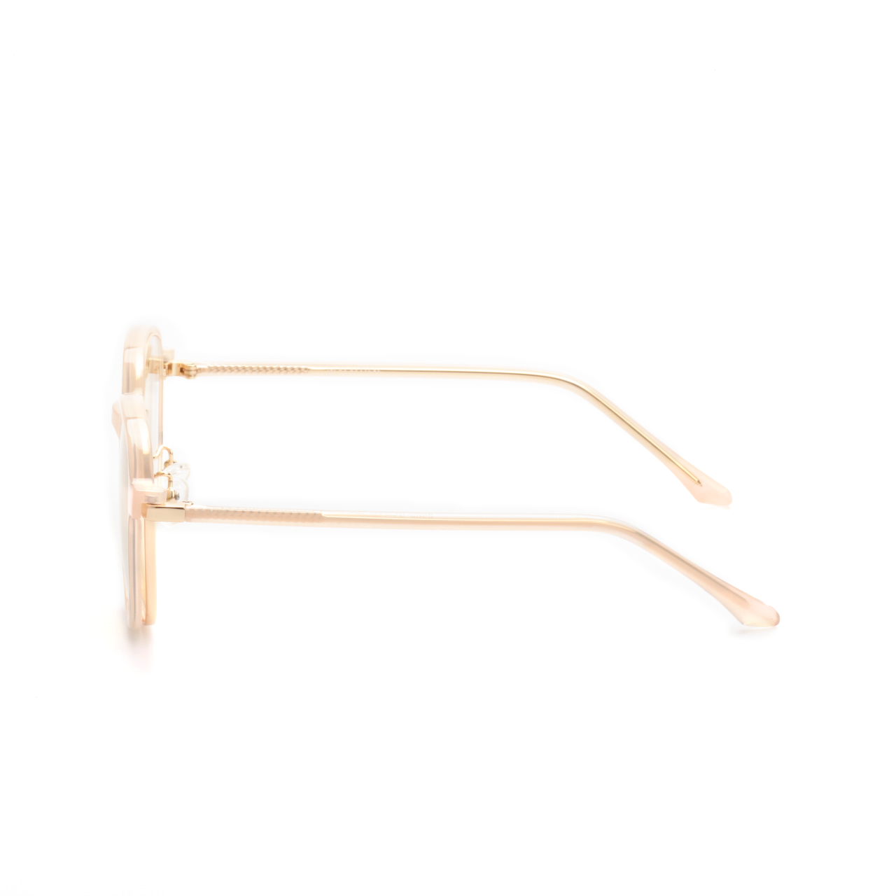 O'S OPTICAL Link Gold Ombre Metal Square Clip-on Sunglasses
