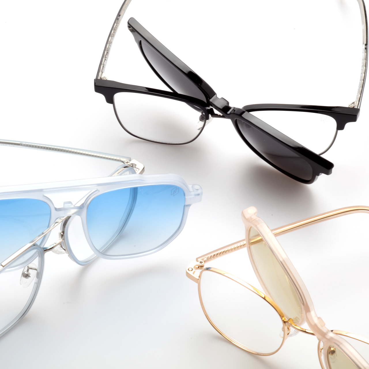 O'S OPTICAL Magnetic Clip-on Glasses Collection. 2-in-1 Prescription Frames with Polarized Sunglasses Attachment for Driving