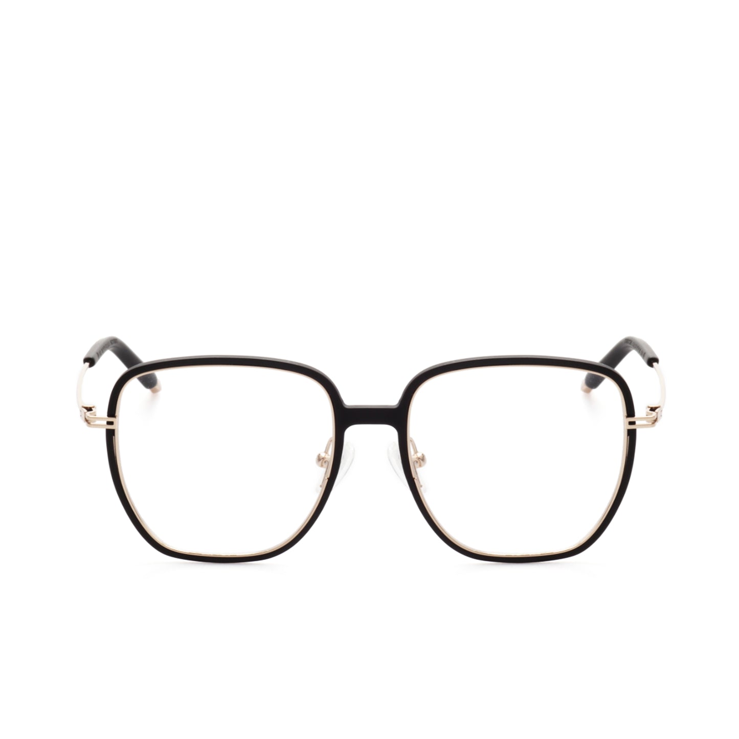 O'S OPTICAL Edge Black Titanium Square Glasses Frames