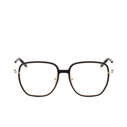 O'S OPTICAL Edge Black Titanium Square Glasses Frames