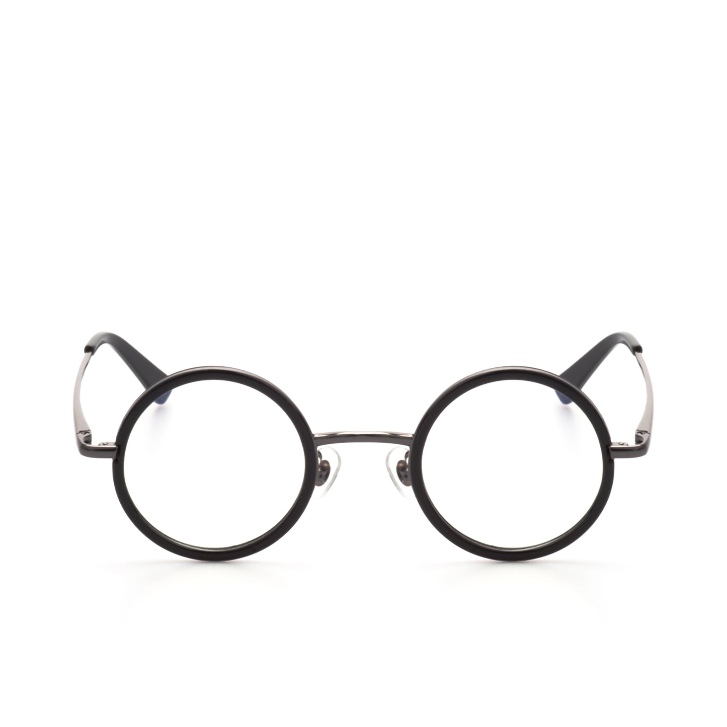 O'S OPTICAL Halo Gray Acetate & Metal Round Glasses Frames