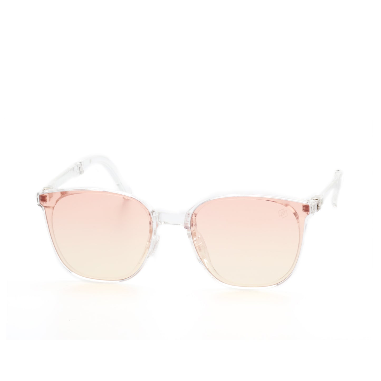 O'S OPTICAL Axisfold Blushing Sand TR90 Square Folding Sunglasses 