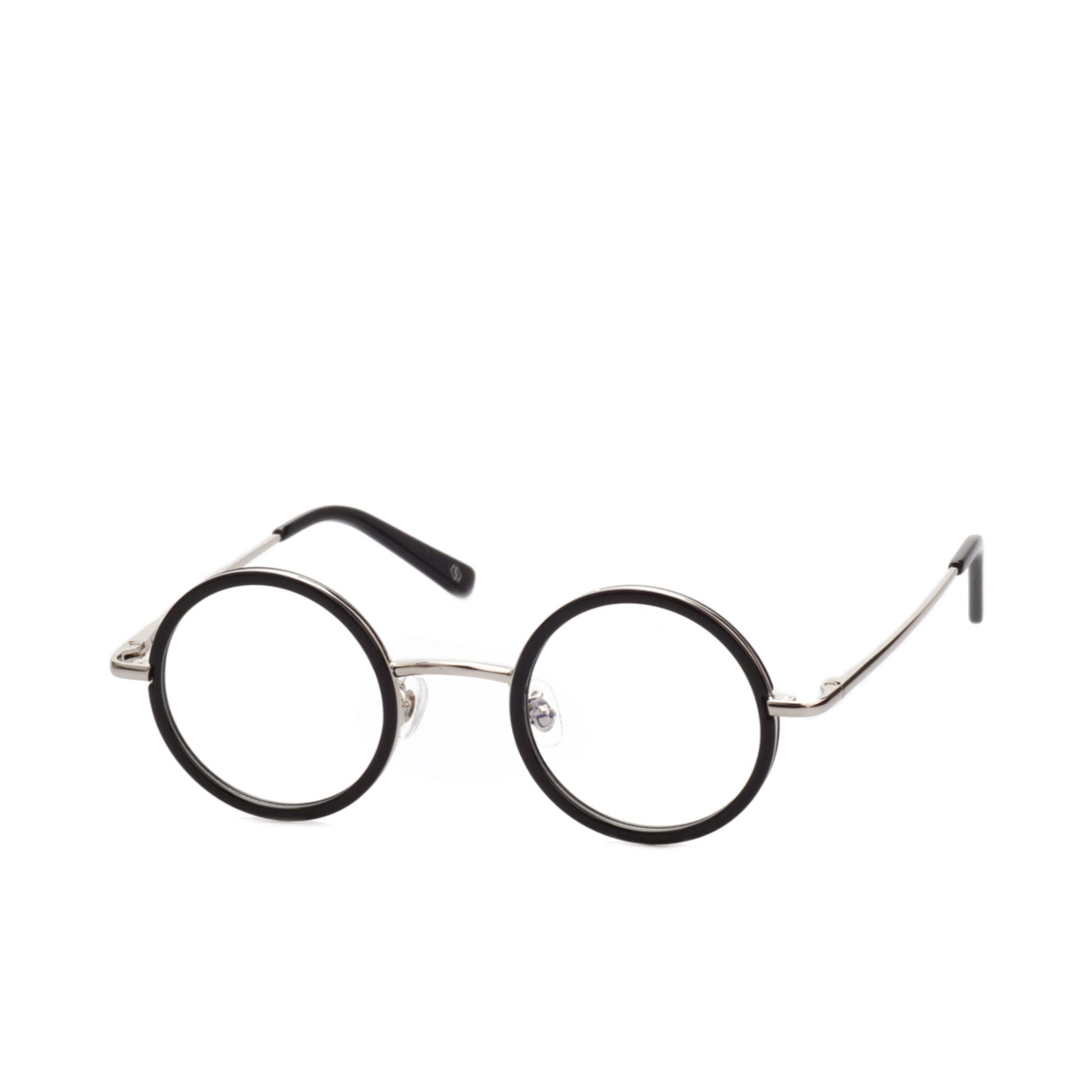 O'S OPTICAL Halo Silver Acetate & Metal Round Eyewear Frames