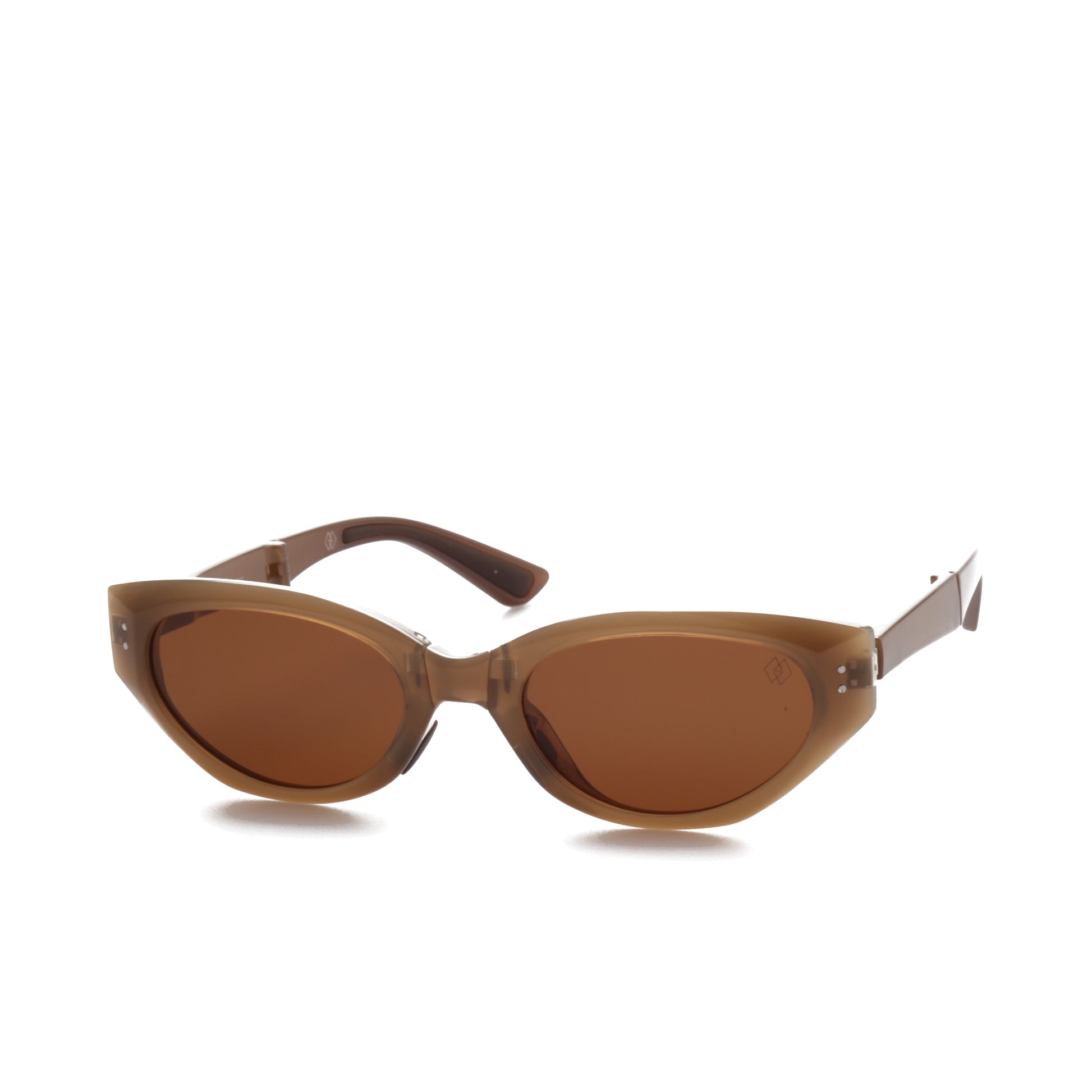 O'S OPTICAL Pivot Camel Acetate Cat-Eye Foldable Shades  