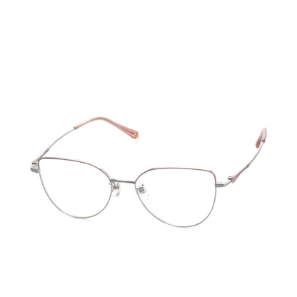 O'S OPTICAL Shape Silver Titanium Cat-Eye Eyewear Frames 