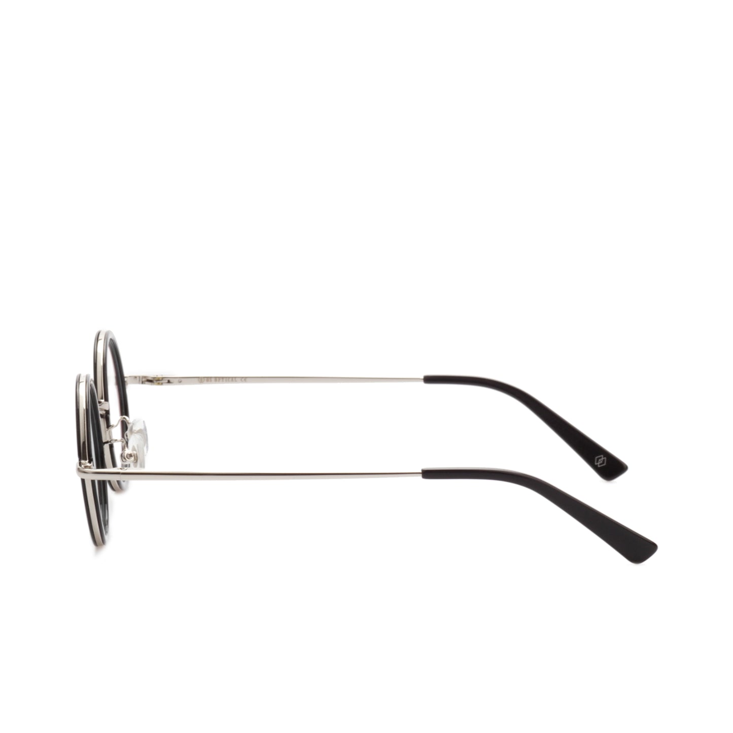 O'S OPTICAL Halo Silver Acetate & Metal Round Eyeglasses Frames