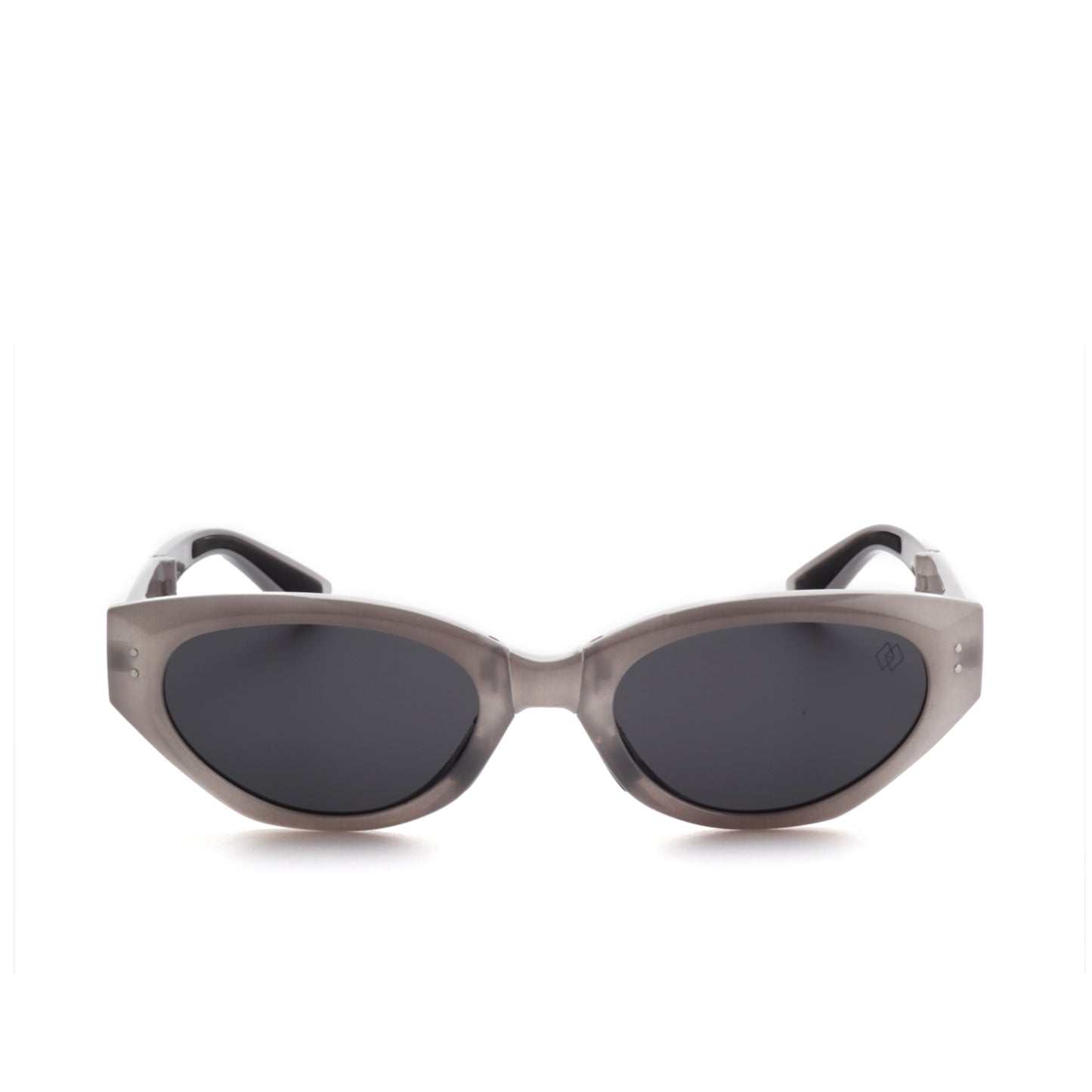 O'S OPTICAL Pivot Icy Gray Acetate Cat-Eye Folding Sunglasses  