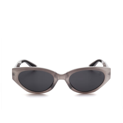 O'S OPTICAL Pivot Icy Gray Acetate Cat-Eye Folding Sunglasses  