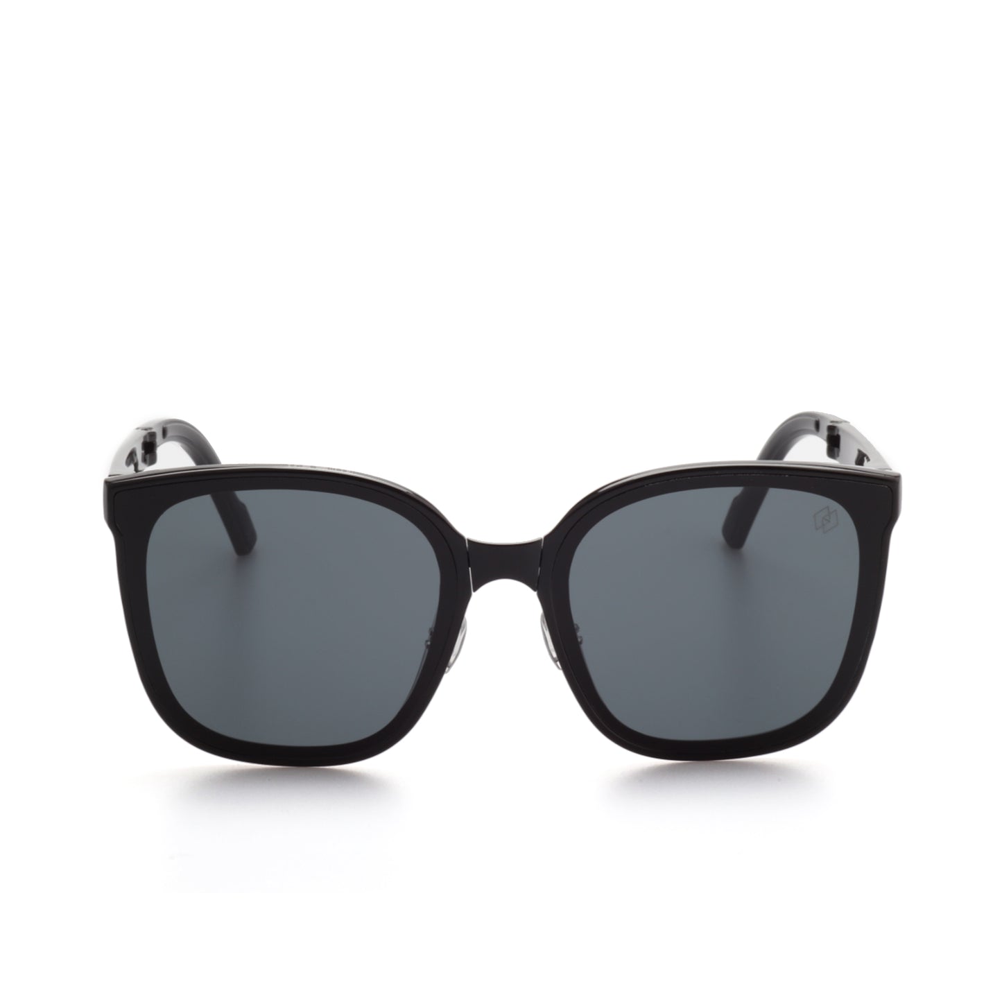 O'S OPTICAL Nomad Black Acetate Square Folding Sunglasses