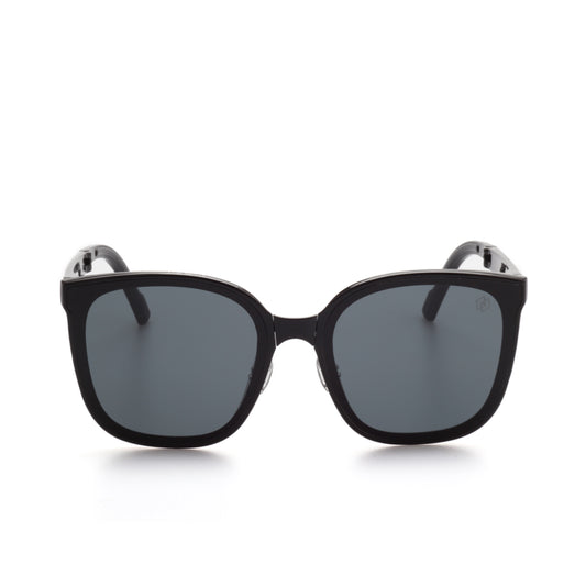 O'S OPTICAL Nomad Black Acetate Square Folding Sunglasses