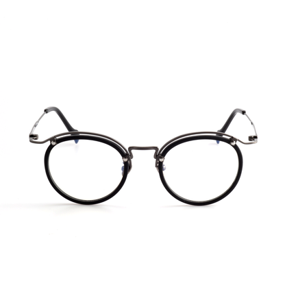 Layeron titanium round glasses side profile