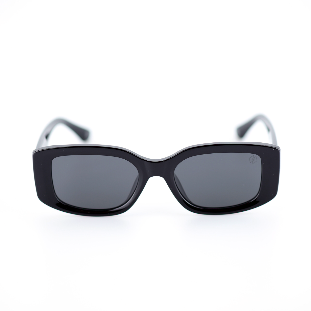 O'S OPTICAL Sky Glossy Black Acetate Oversized Square  Sunglasses