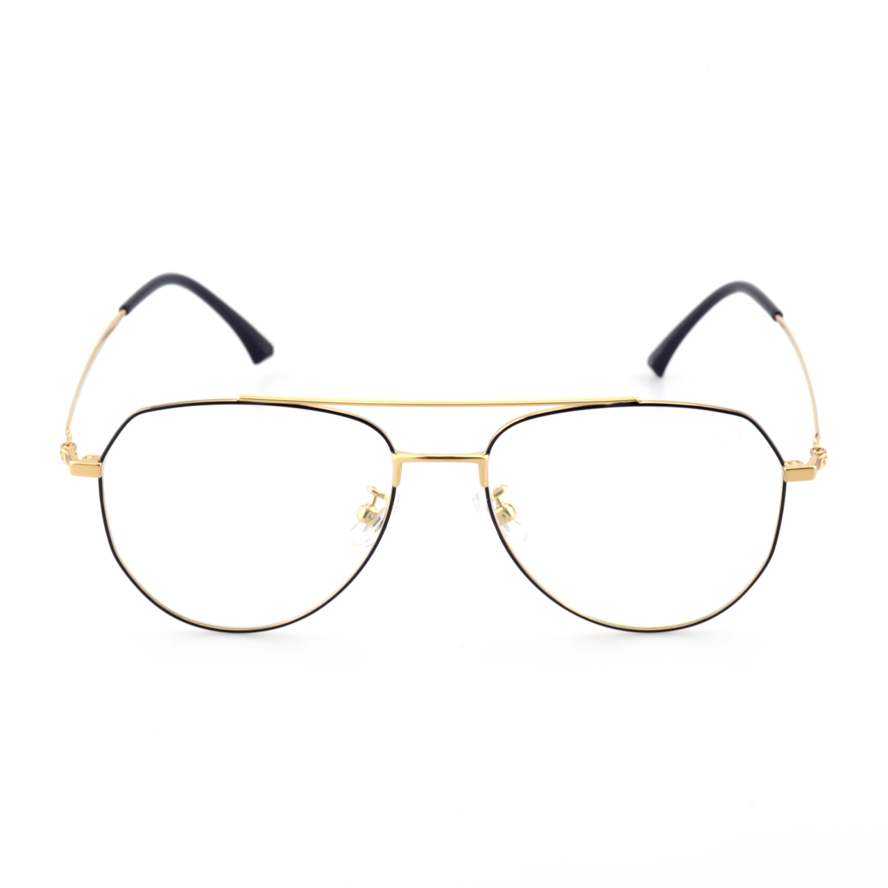 Dune titanium aviator glasses front view