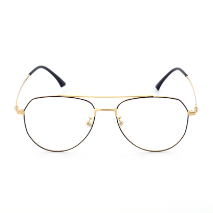 Dune titanium aviator glasses front view
