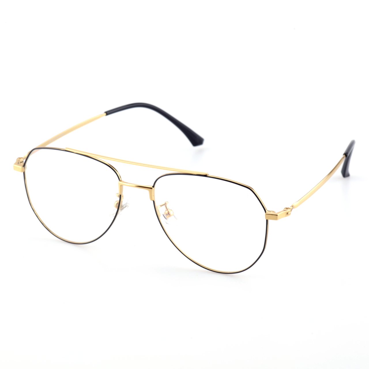 Dune titanium aviator glasses angled view