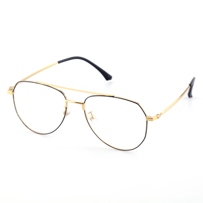 Dune titanium aviator glasses angled view