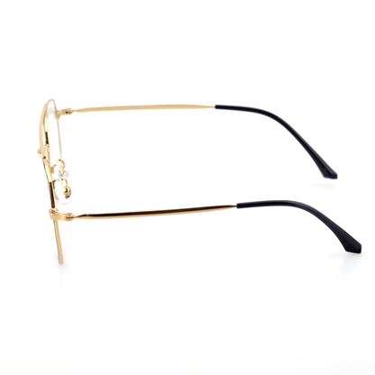 Dune titanium aviator glasses side profile