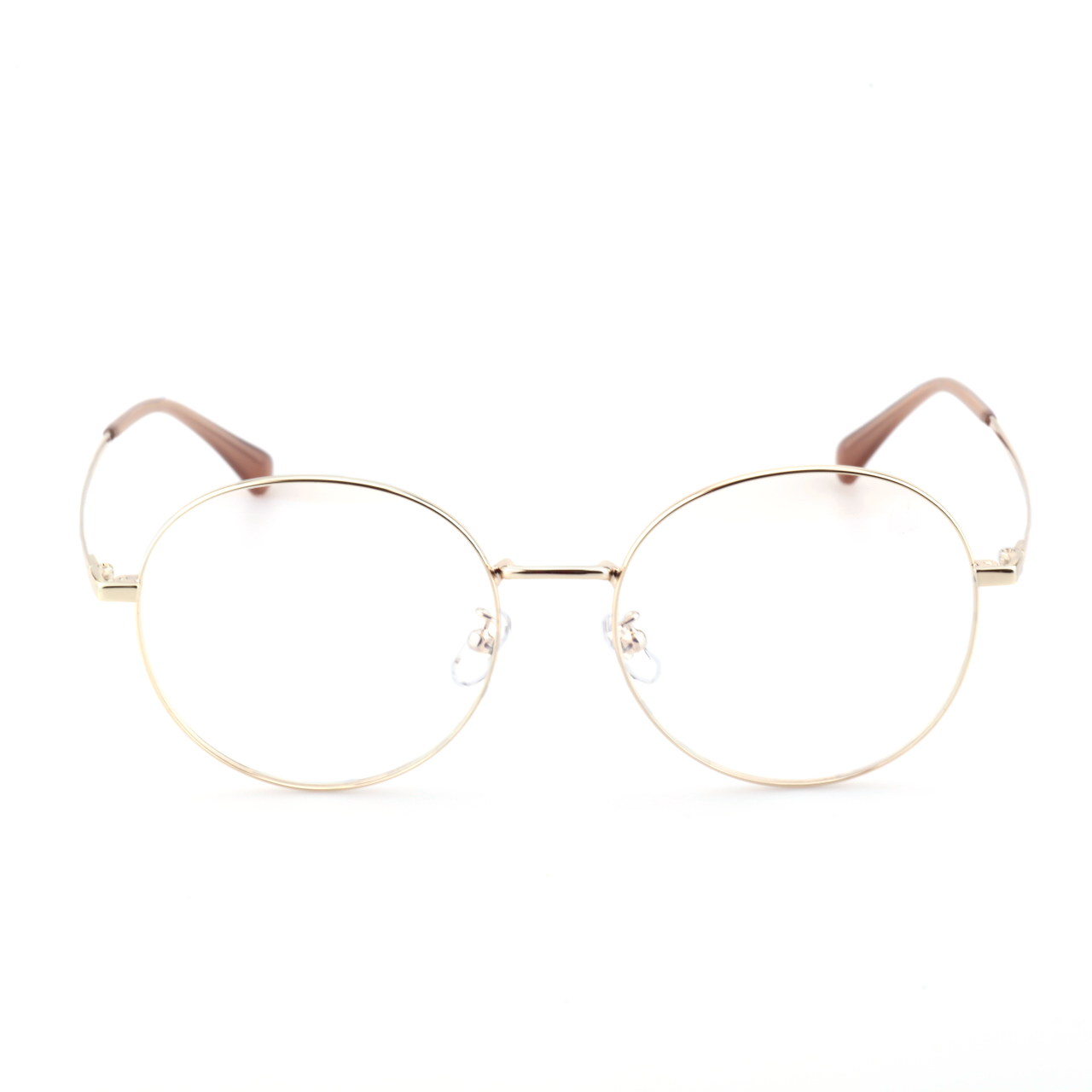 Torch acetate metal round glasses front view