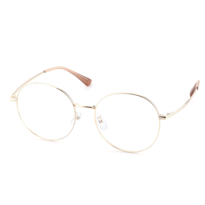 Torch acetate metal round glasses angled view