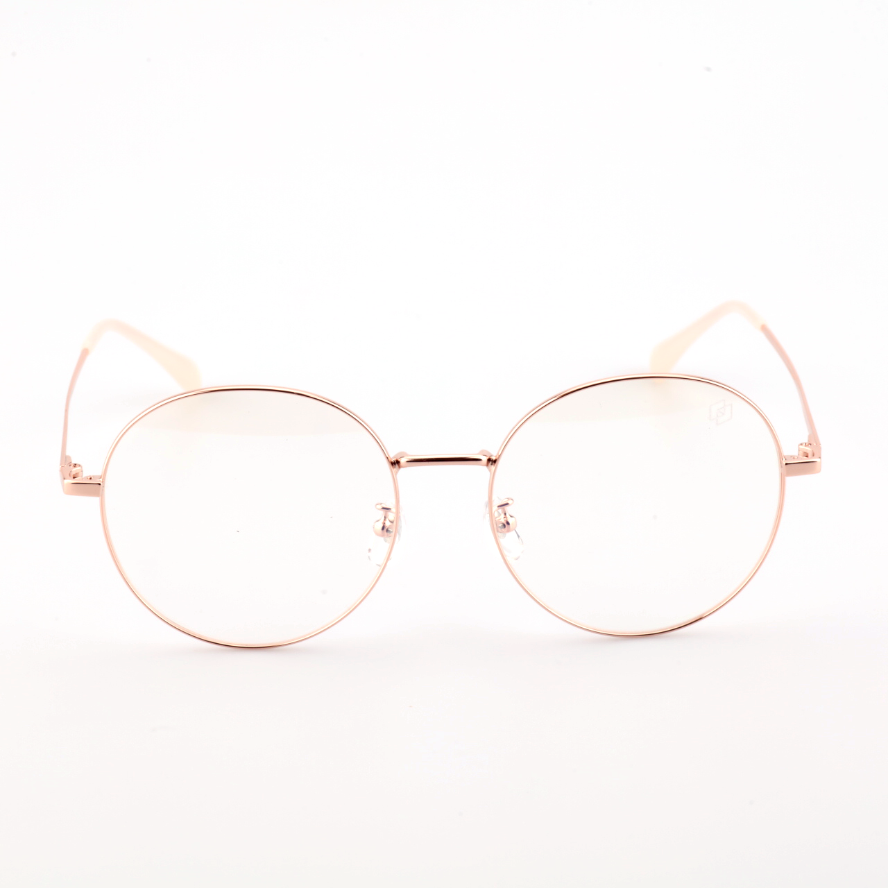 Torch acetate metal round glasses front view