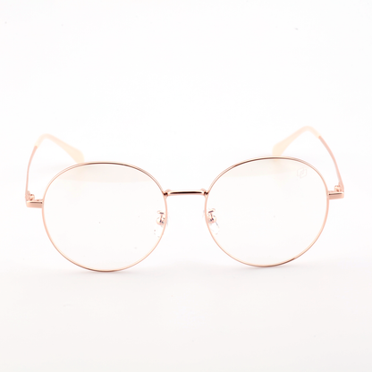 Torch acetate metal round glasses front view