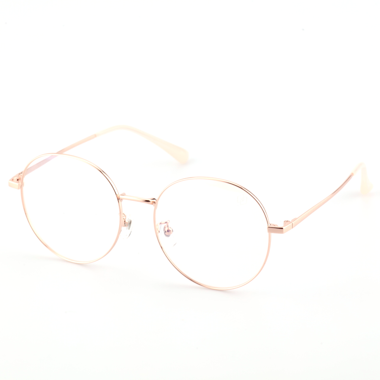 Torch acetate metal round glasses angled view