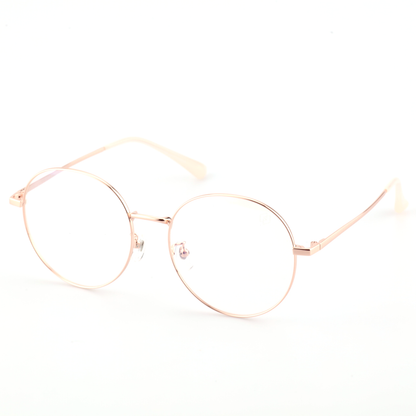Torch acetate metal round glasses angled view