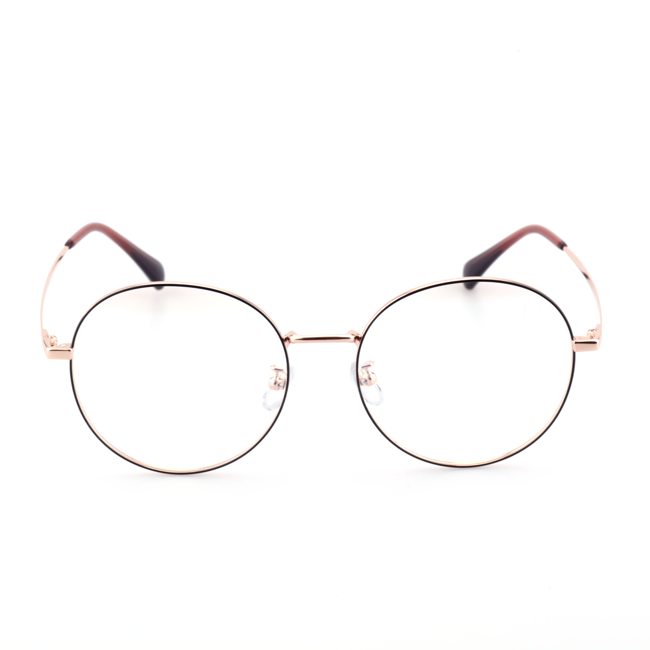 Torch acetate metal round glasses front view