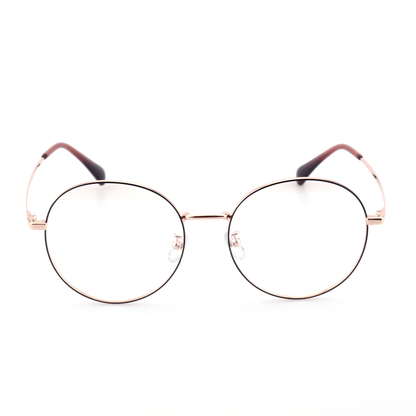 Torch acetate metal round glasses front view