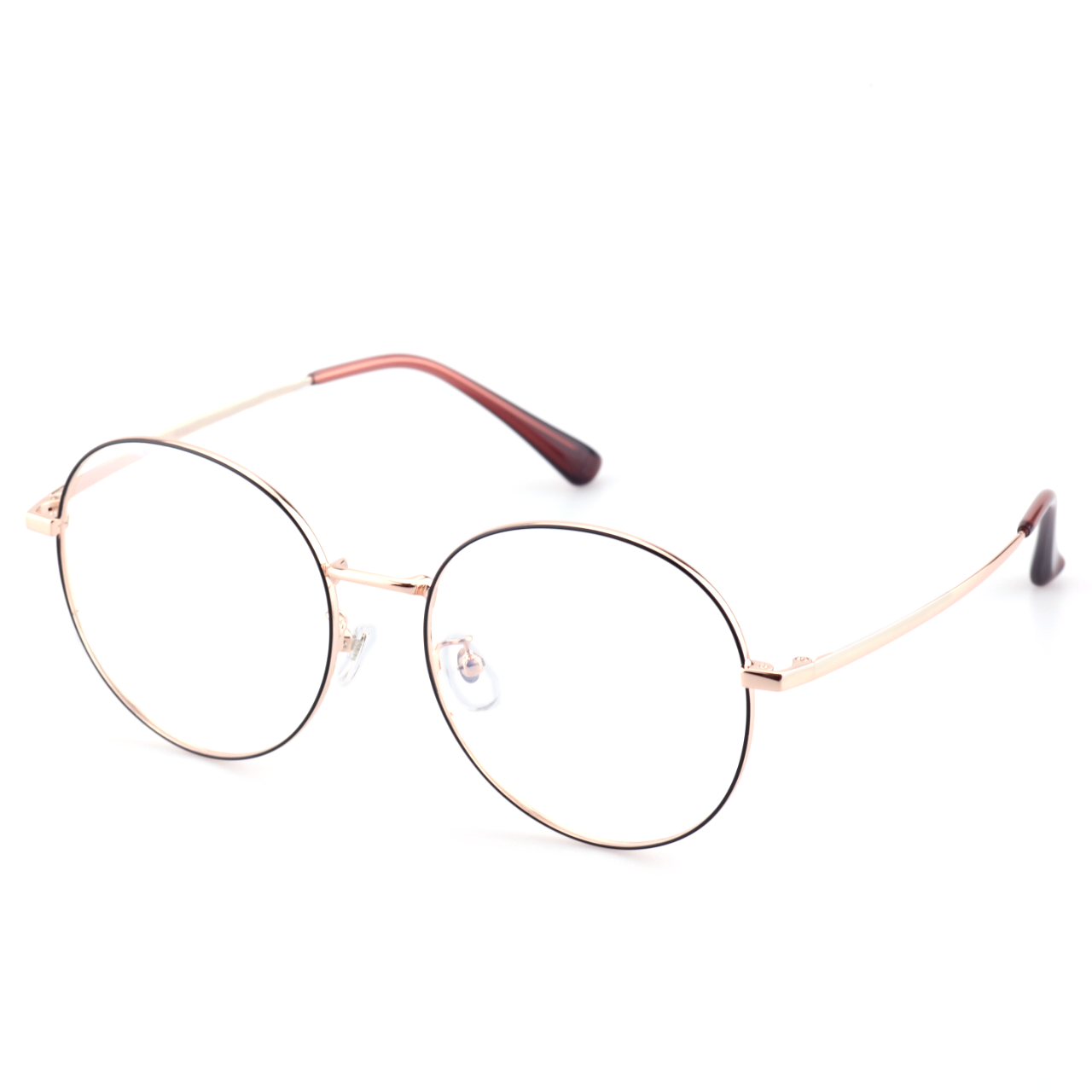 Torch acetate metal round glasses angled view