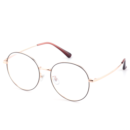 Torch acetate metal round glasses angled view