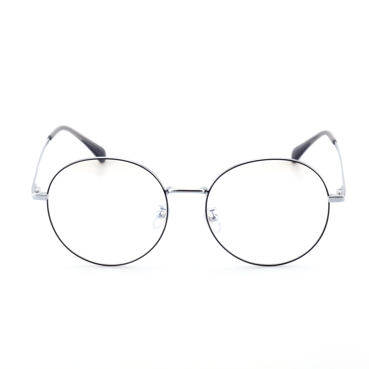Torch acetate metal round glasses front view