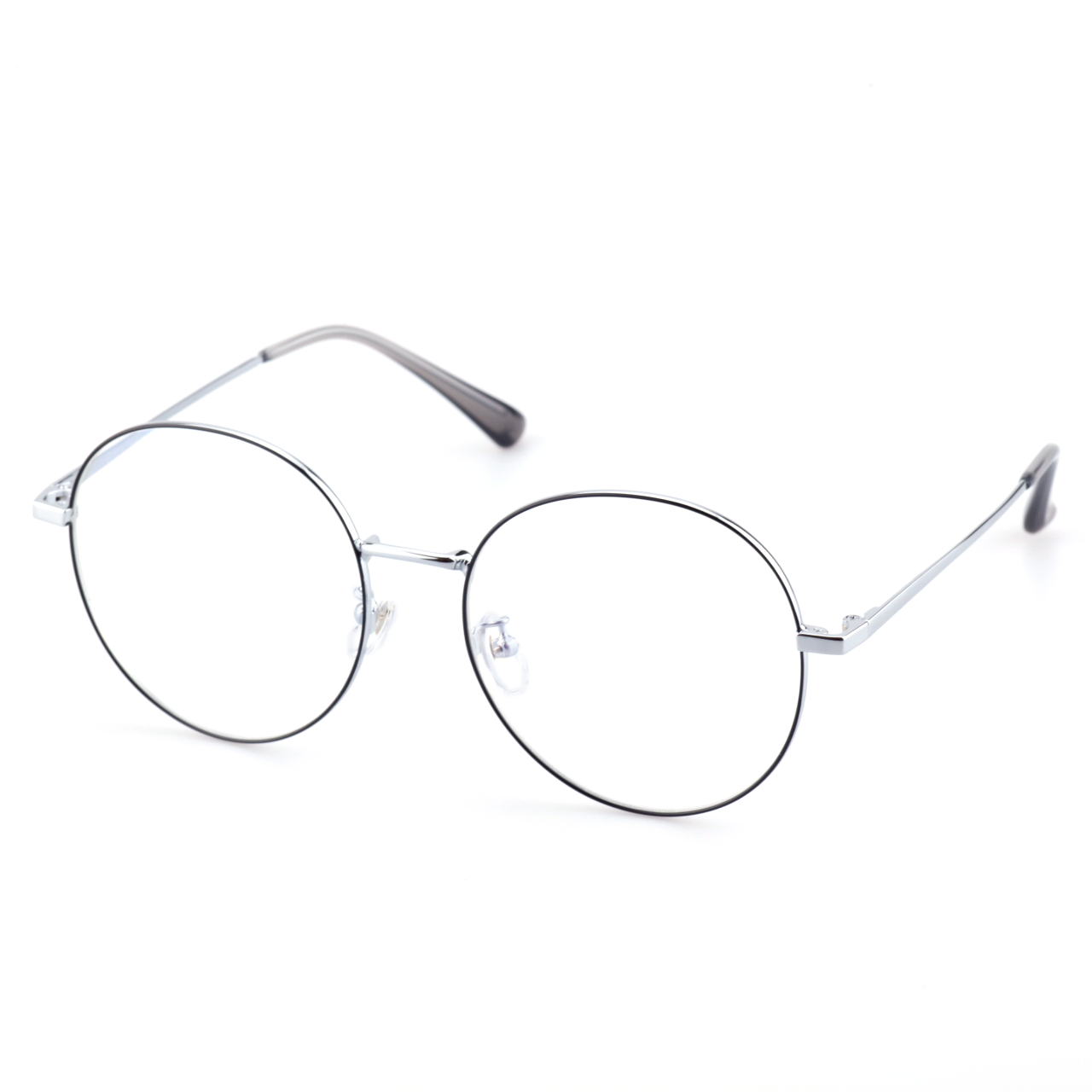 Torch acetate metal round glasses angled view