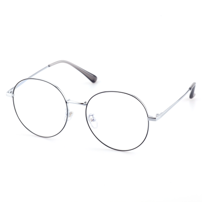 Torch acetate metal round glasses angled view