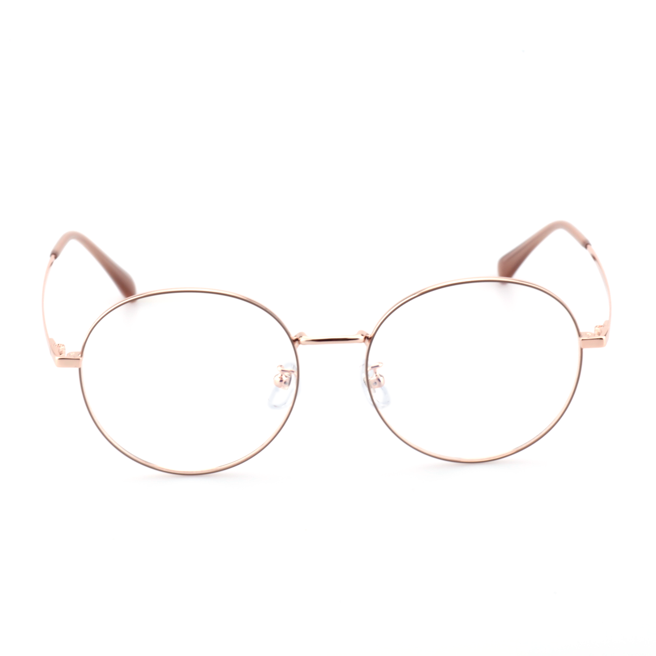 Torch acetate metal round glasses front view