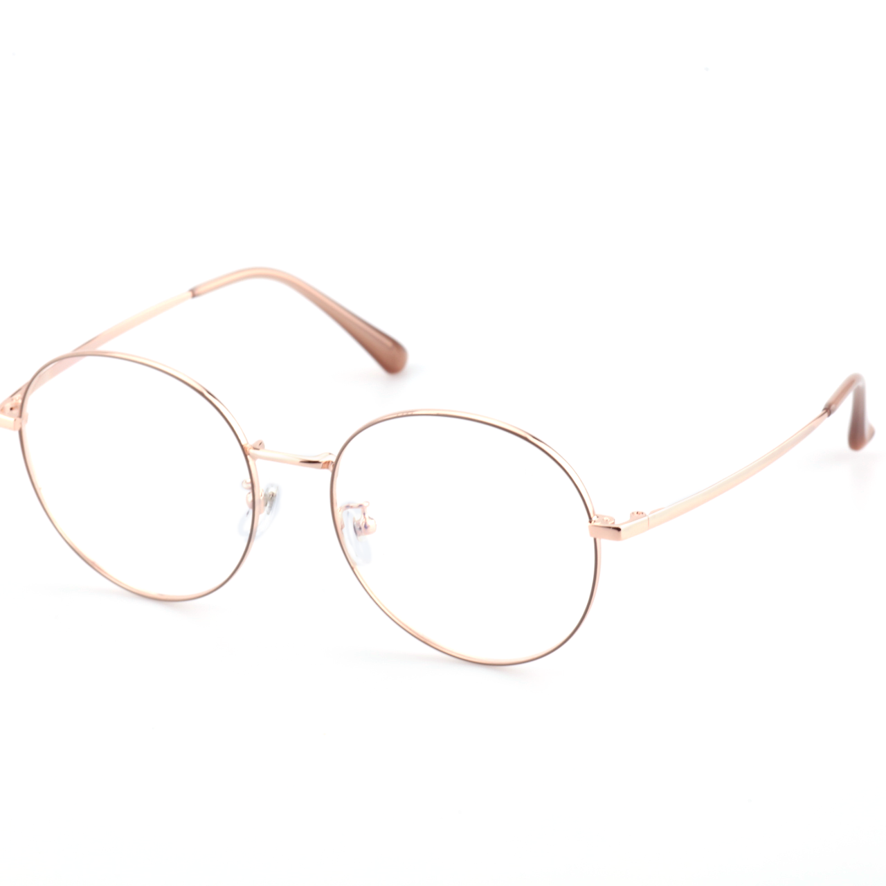 Torch acetate metal round glasses angled view