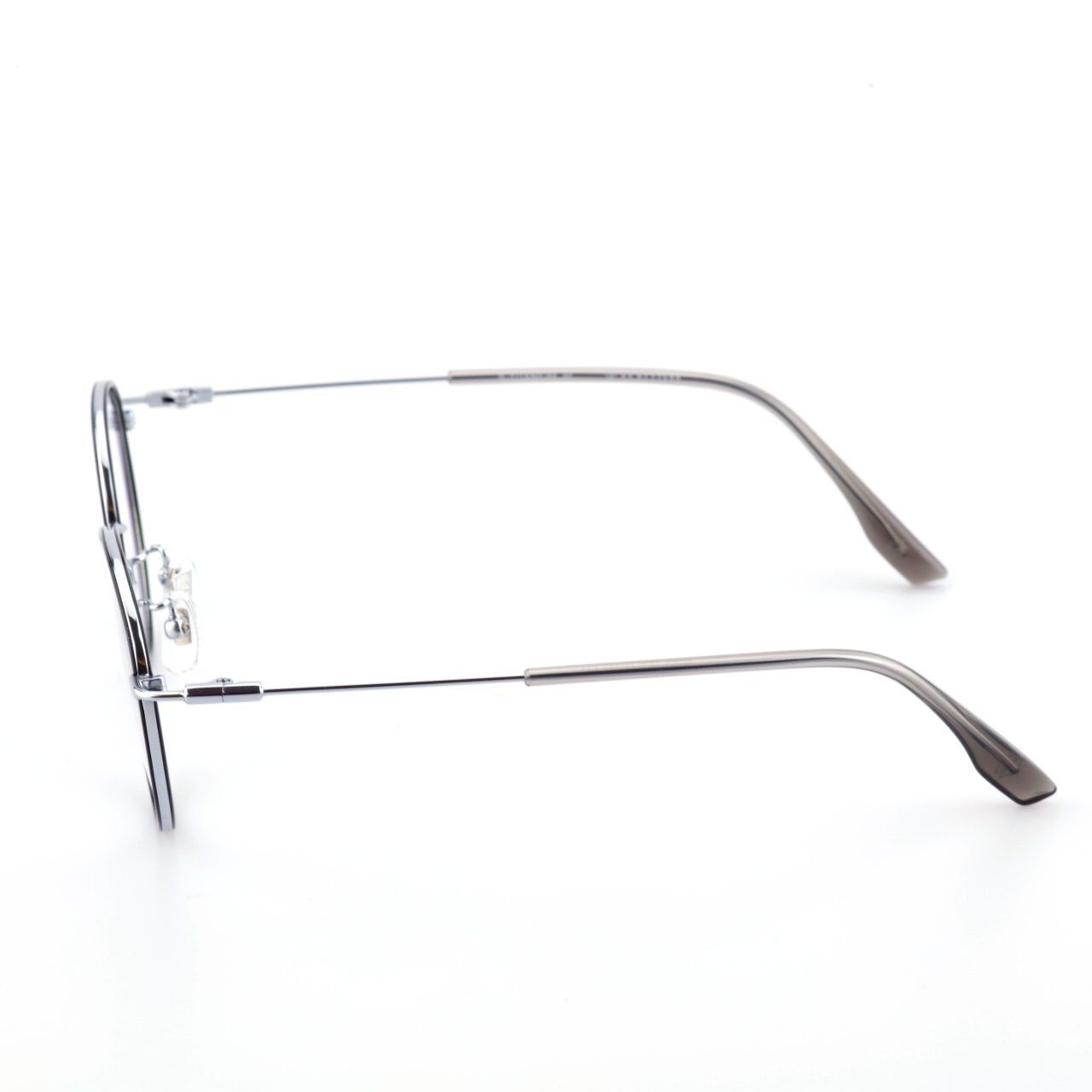 Latch titanium round glasses side profile