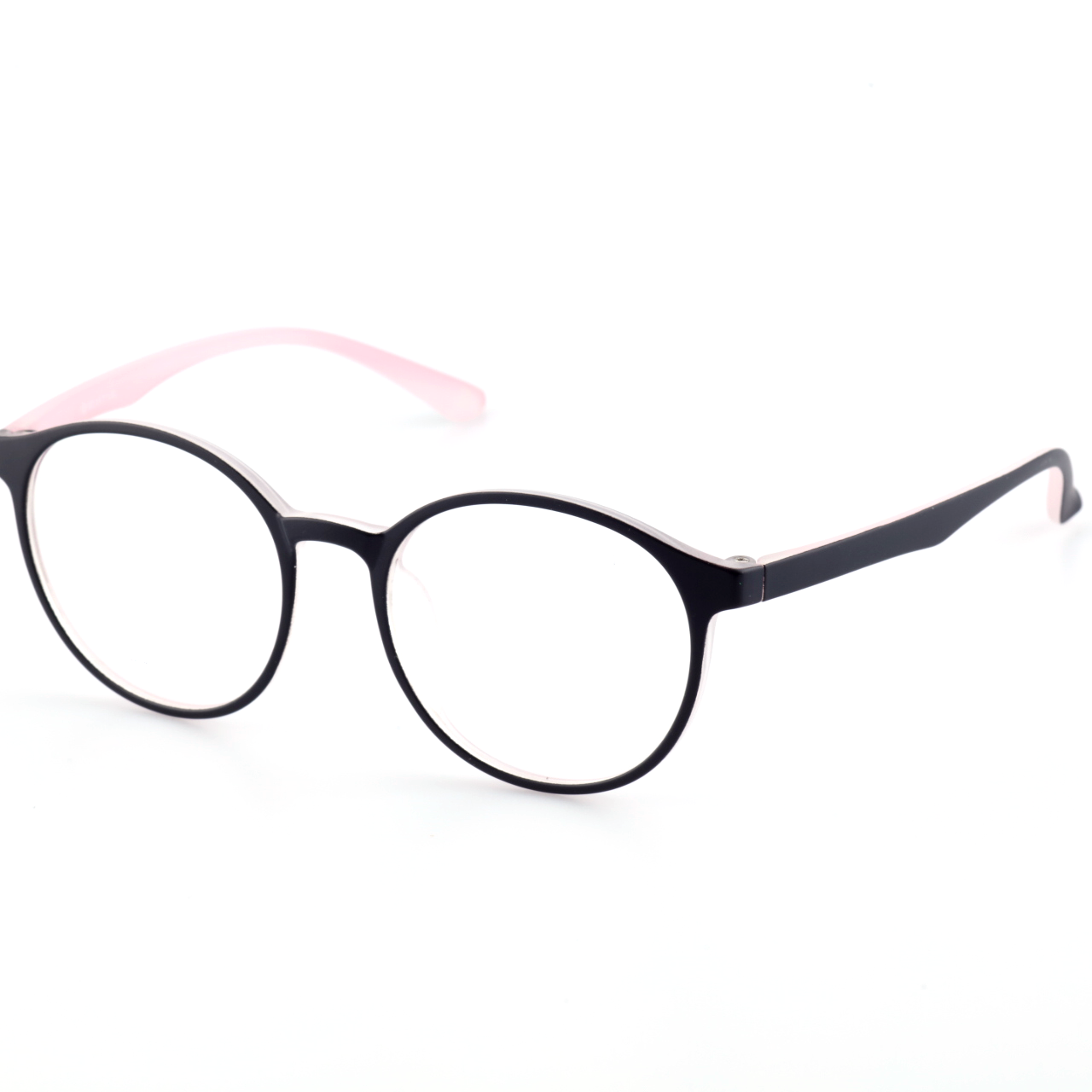 Aurora acetate round glasses worn by model