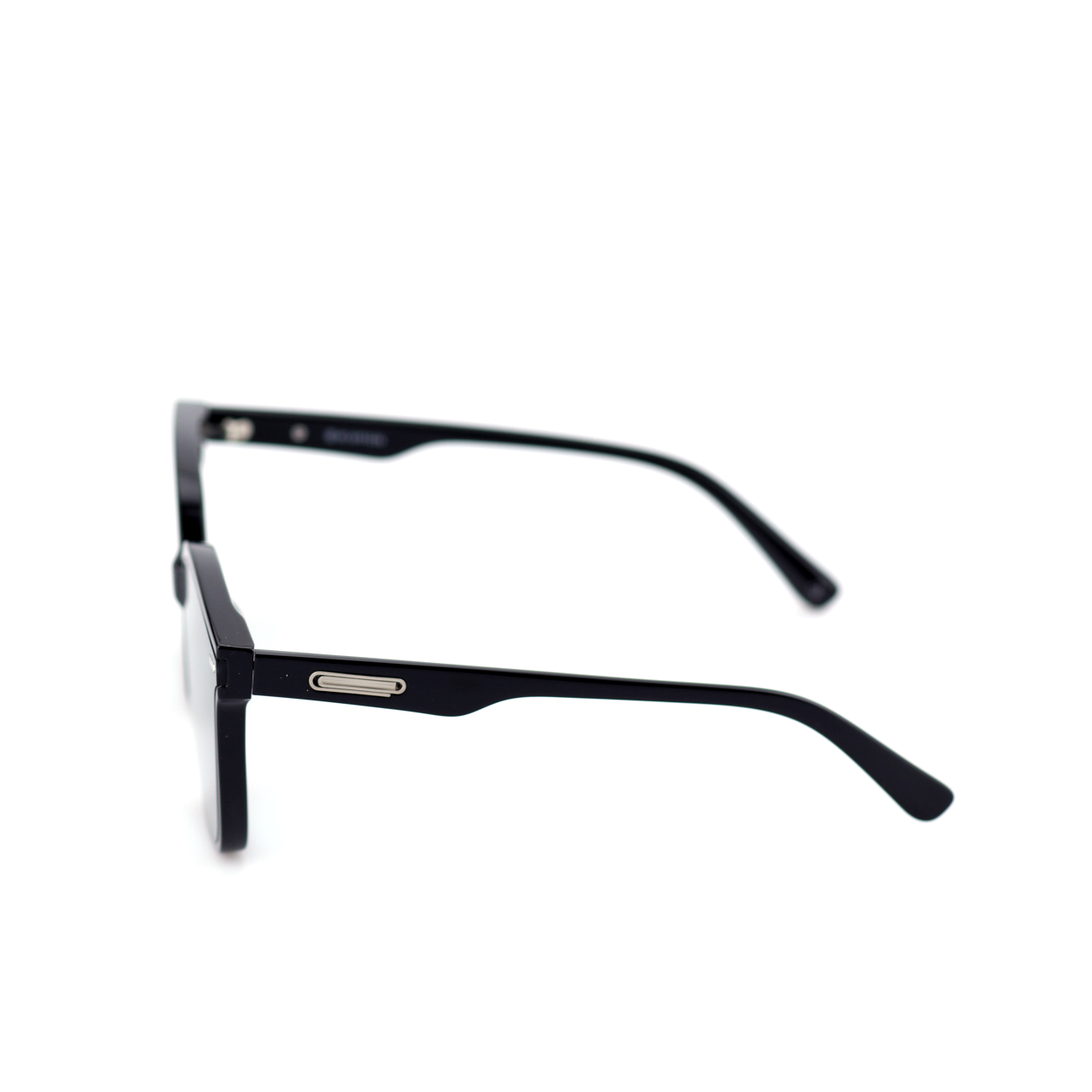 Blank acetate square sunglasses angled view