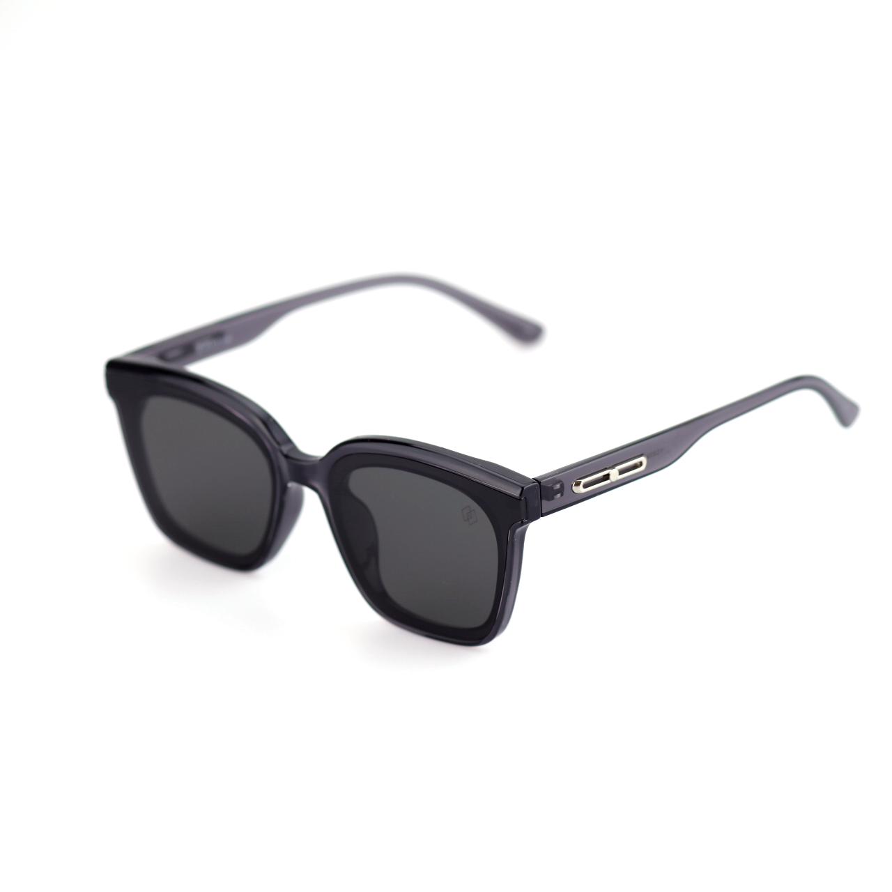 Lucid acetate square sunglasses worn by model