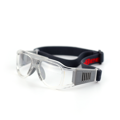 Titan protective sports goggles rear view with adjustable black elastic strap
