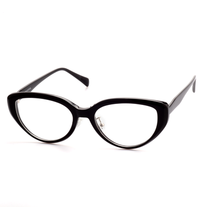 O'S OPTICAL Vector Black Acetate Cat-Eye Eyewear Frames