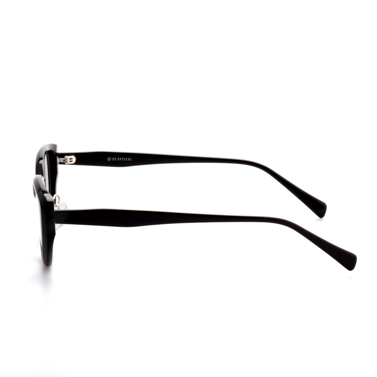 O'S OPTICAL Vector Black Acetate Cat-Eye Eyeglasses Frames