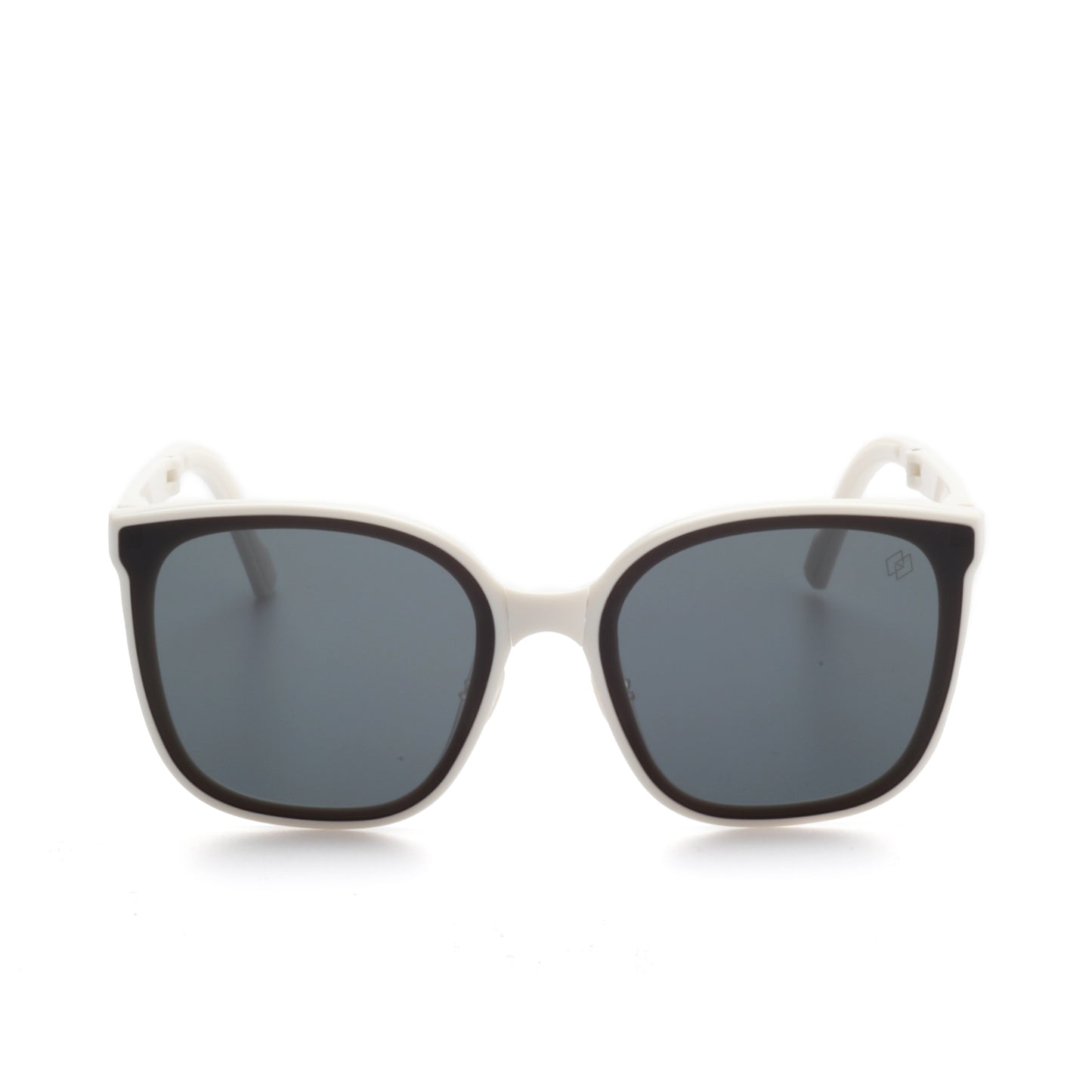 O'S OPTICAL Nomad White Acetate Square Foldable Sunglasses