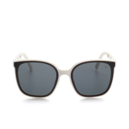 O'S OPTICAL Nomad White Acetate Square Foldable Sunglasses