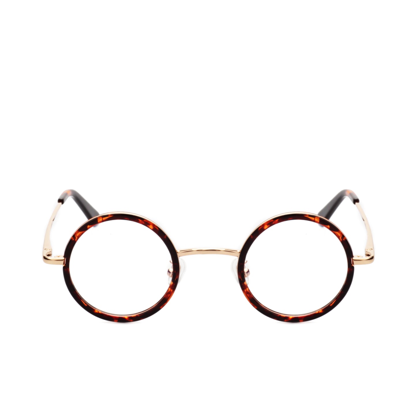 O'S OPTICAL Halo Tortoiseshell Acetate & Metal Round Glasses Frames