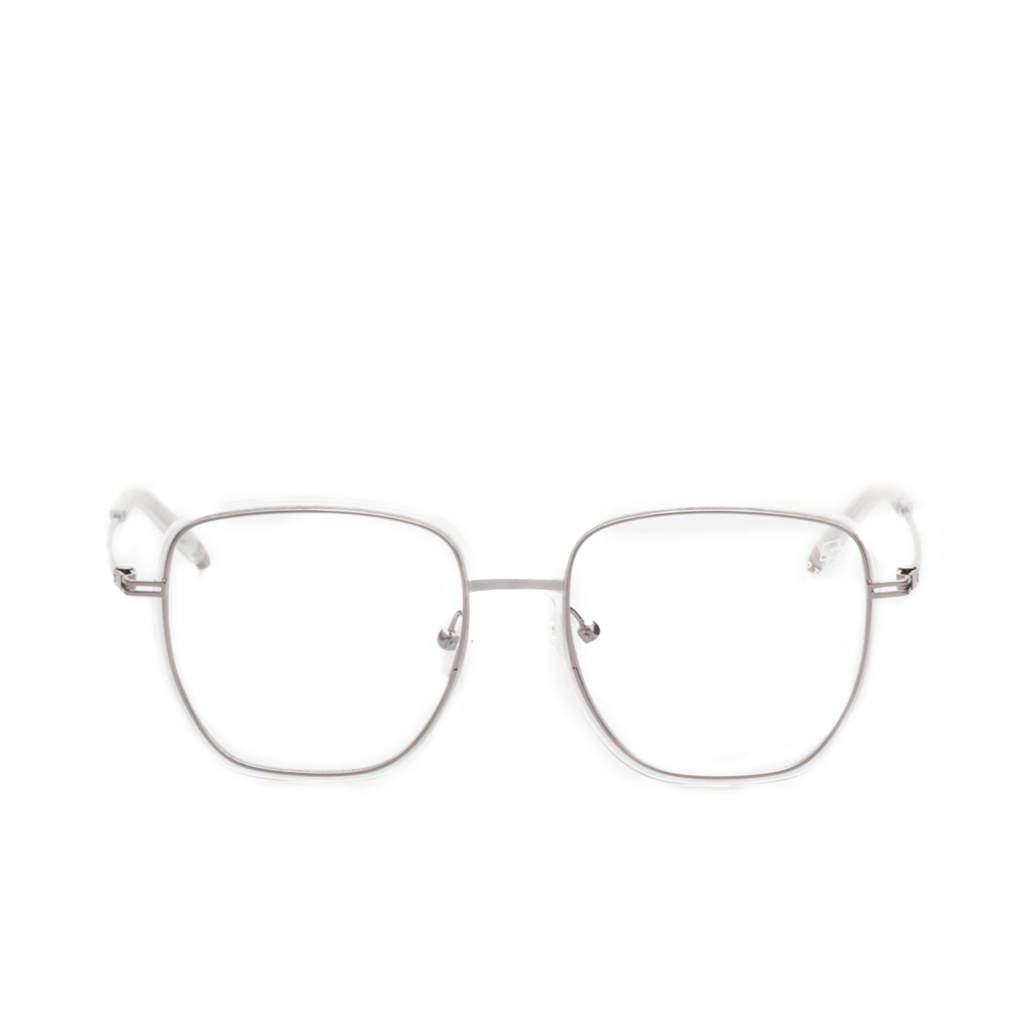 O'S OPTICAL Edge Transparent Titanium Square Glasses Frames