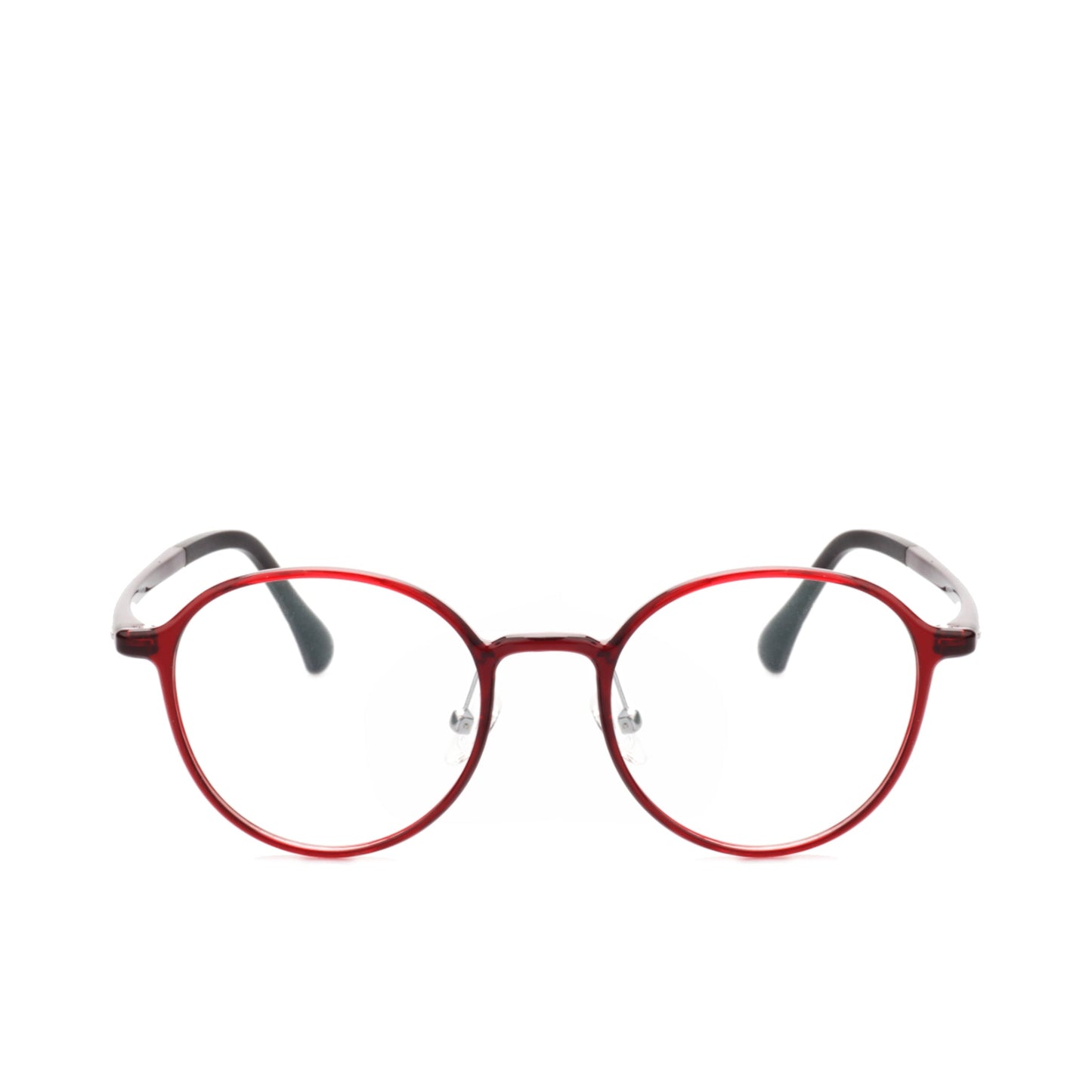 O'S OPTICAL Rise Burgundy Acetate Round Glasses Frames
